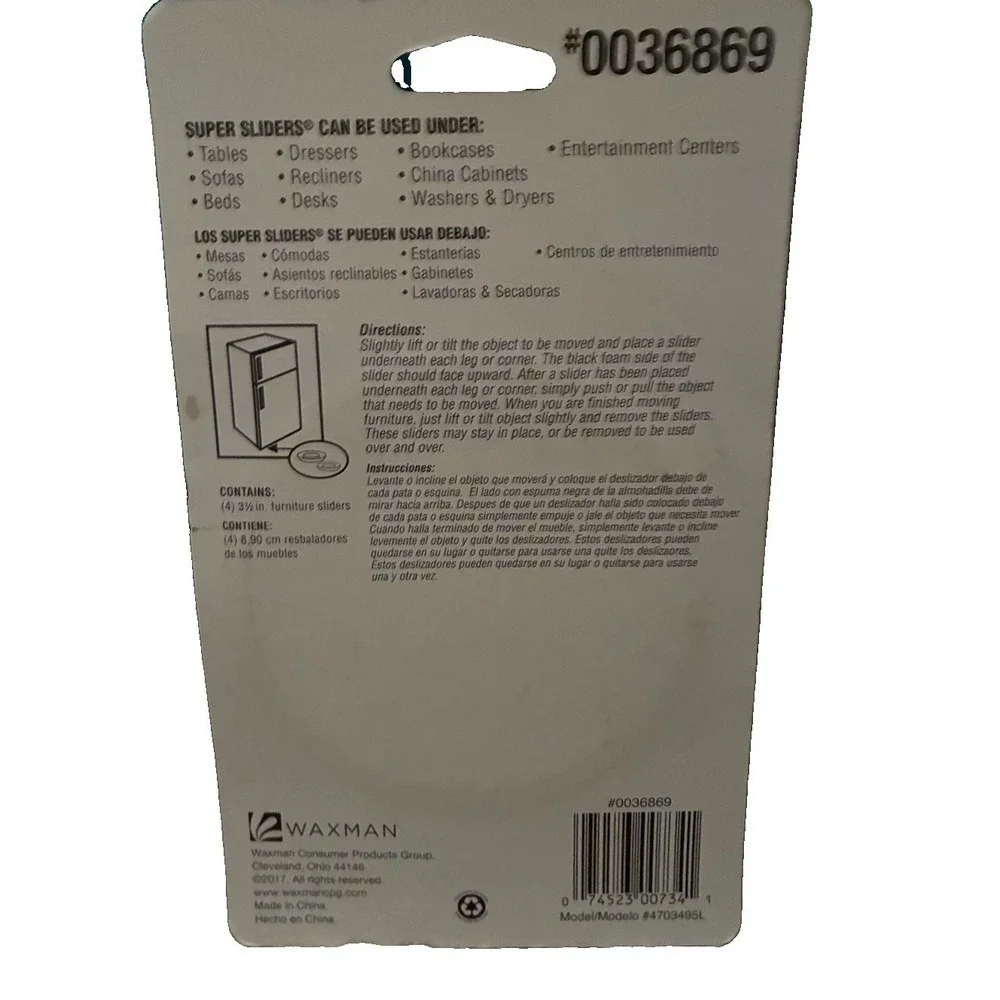 SUPER SLIDERS Waxman (4) Reusable 3 1/2